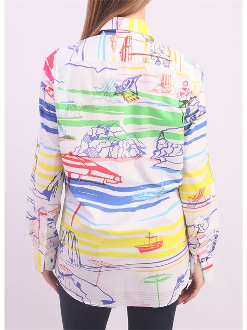 tailored shirt with beach print Laboratorio Capri | AUGUSTOSPIAGGIA